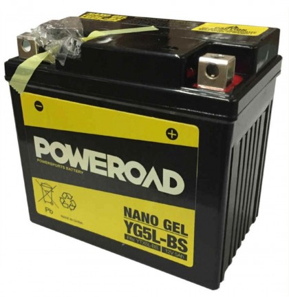 Baterie moto Poweroad Nano Gel 12V5Ah YG5L-BS(YTX5L-BS)
