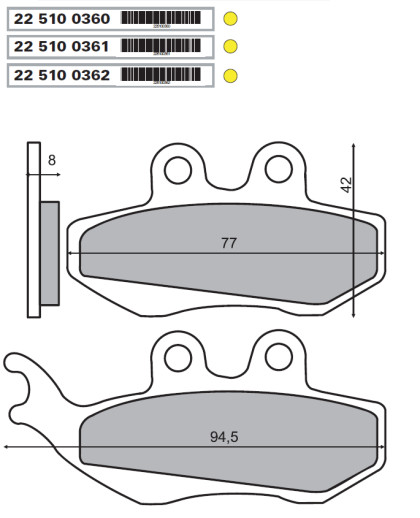 Placute frana Piaggio Hexagon 250 RMS /0362