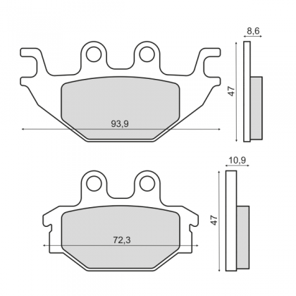 Placute frana fata Kymco Kxr 250cc/RMS 3070