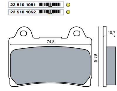 Placute frana (Kevlar) Yamaha FZ 750 /FZR 1000 RMS /1051