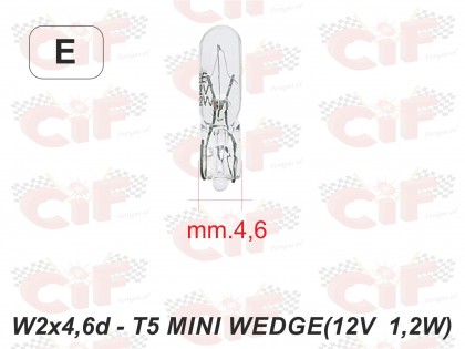 Bec bord 12V-1.2W T5/CIF