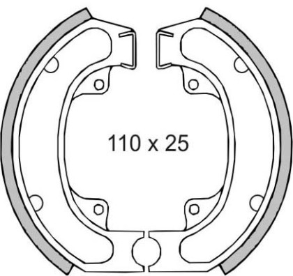 Set saboti frana Honda SH 50cc/RMS 0080