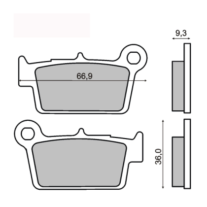 Placute frana spate Yamaha Yz 125cc/RMS 1450