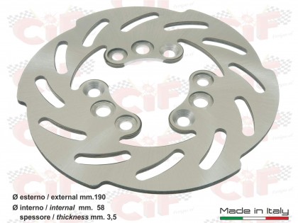 Disc frana fata/spate Aprilia-Cpi-Gilera-Italjet-Honda 50-100-125cc/CIF
