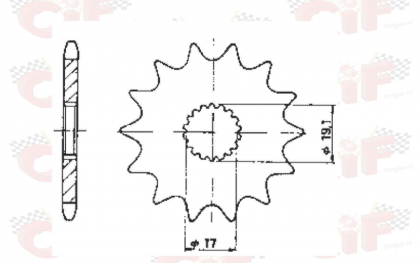Pinion fata Garelli Z17/CIF 0515