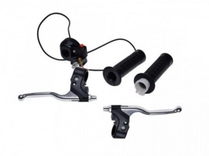 Set maneta acceleratie si manete frana Pocket Bike