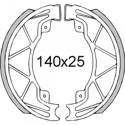 Saboti frana Ferodo spate Piaggio Liberty 4T-Hexagon Lx 125cc 1998>/RMS 9279